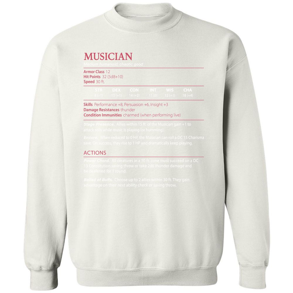 Musician Stats - White - 12