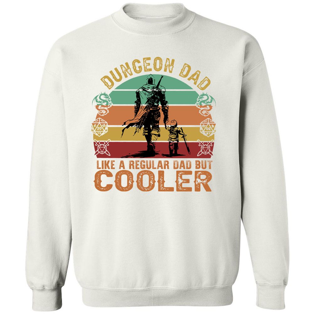 Dungeon Dad Like A Regular Dad Classic Unisex Sweatshirt - White - 12
