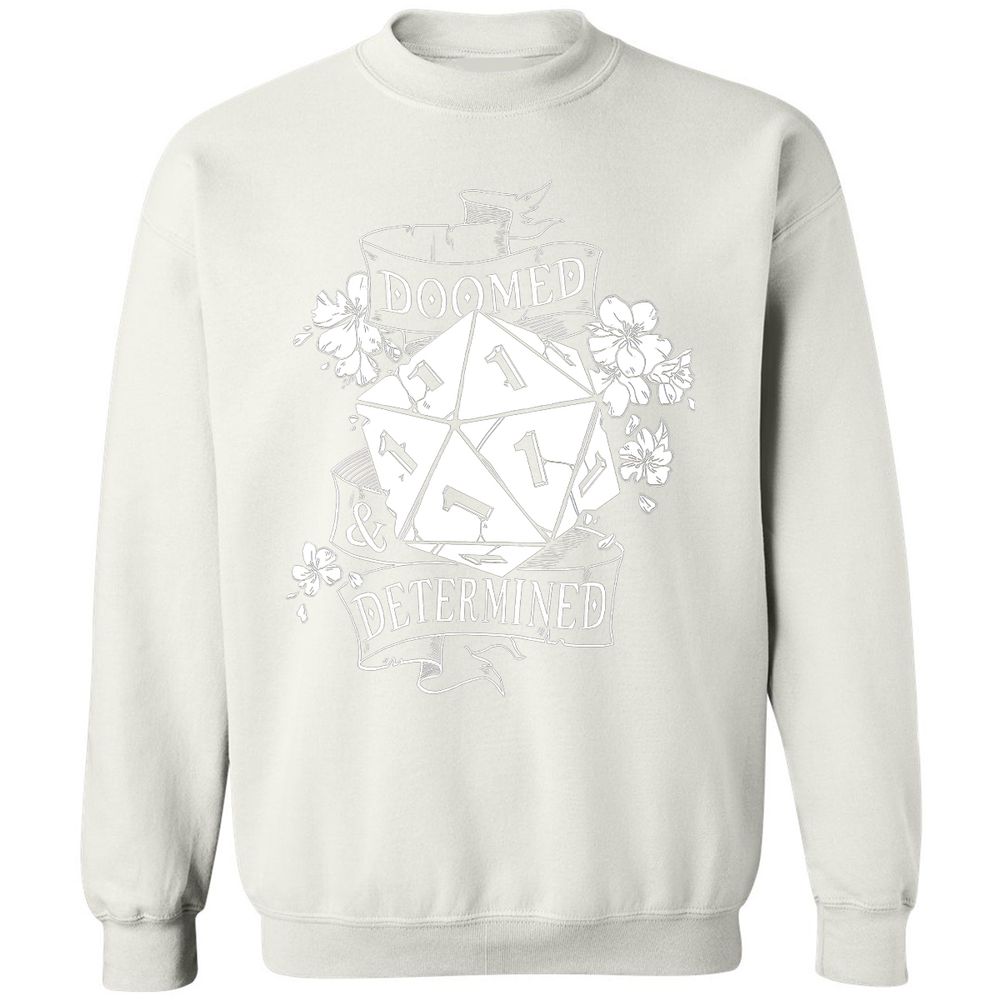 Doomed Determined Classic Unisex Sweatshirt - White - 12