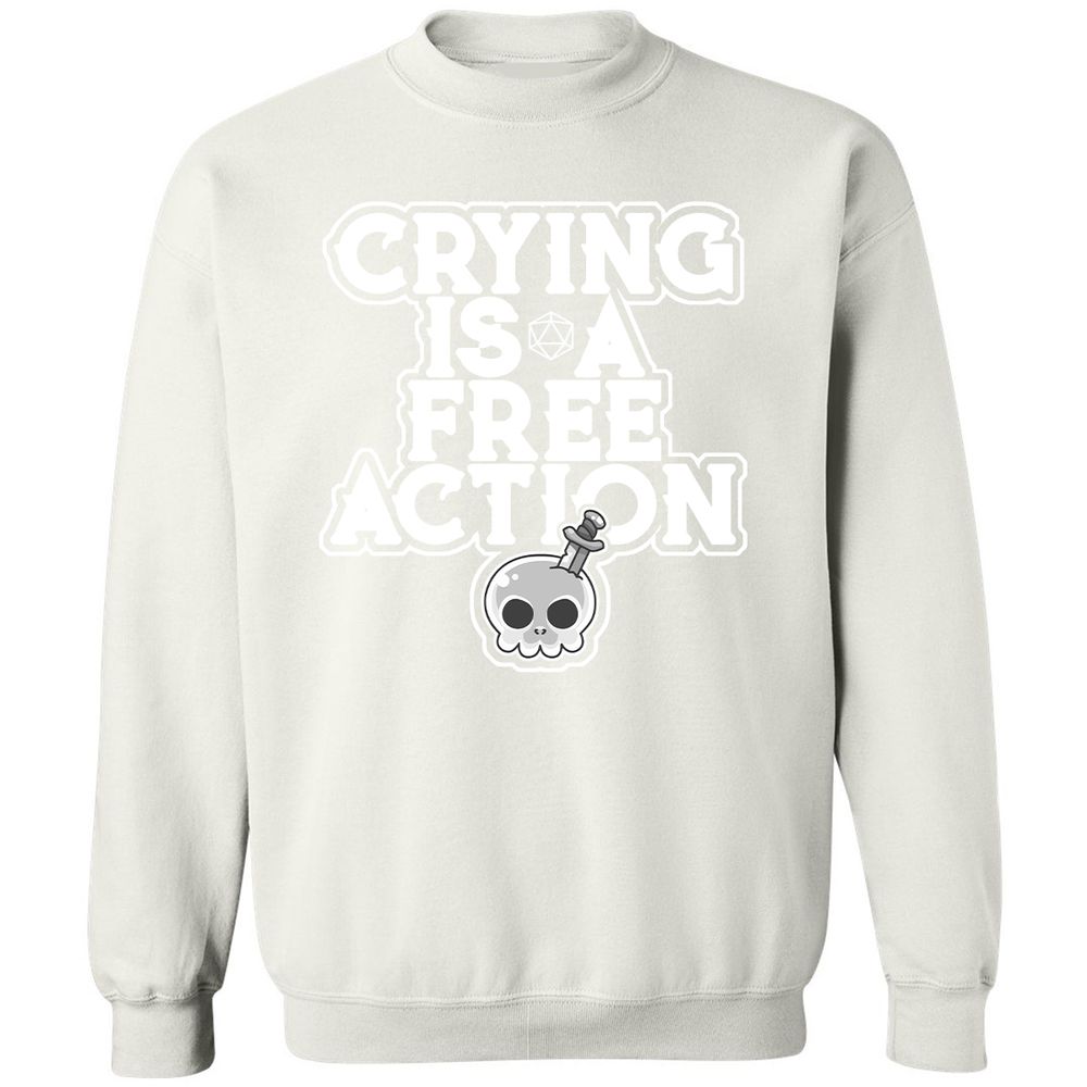 Crying Is A Free Action Classic Unisex Sweatshirt - White - 12