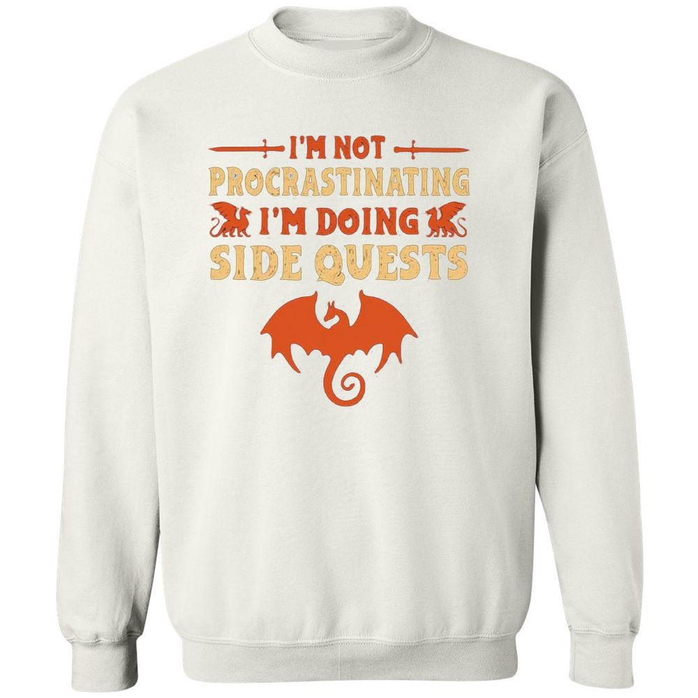 I'm Doing Side Quests Classic Unisex Sweatshirt - White - 12