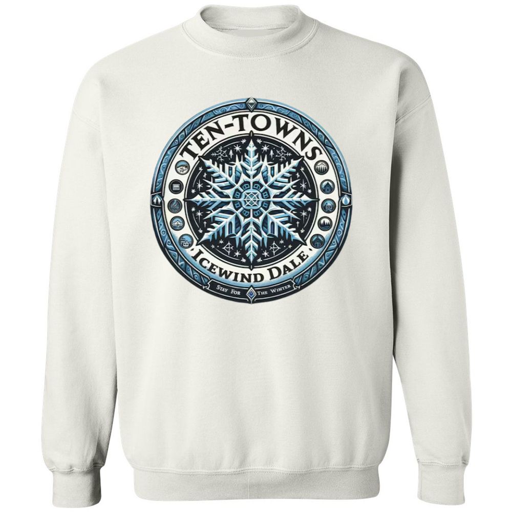 Ten-Towns Icewind Dale Classic Unisex Sweatshirt - White - 12