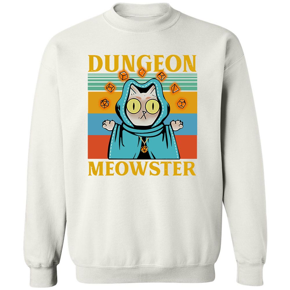 Dungeon Meowster Classic Unisex Sweatshirt - White - 12