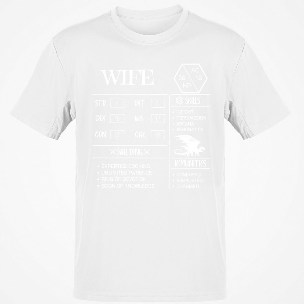 Wife Stats 2 Classic Unisex T-Shirt - White - 12