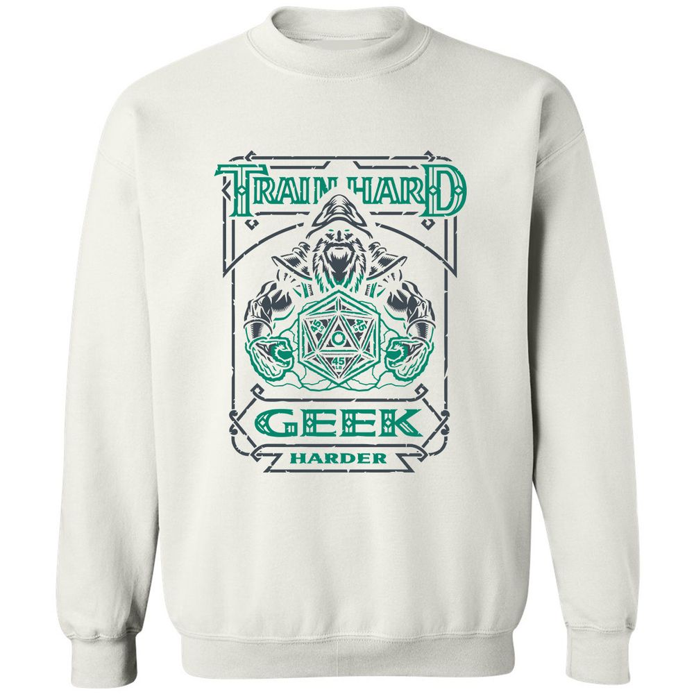 Train Hard, Geek Harder - White - 12
