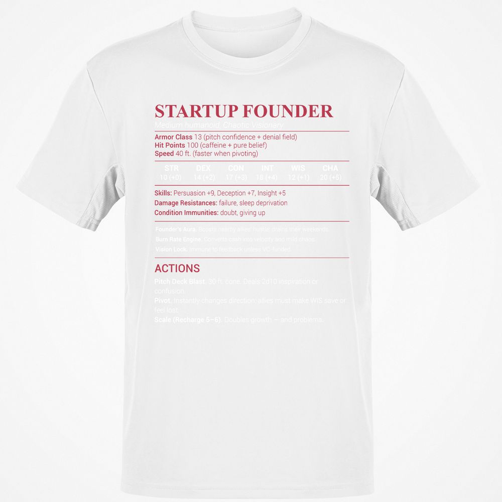 Startup Founder Classic Unisex T-Shirt - White - 12