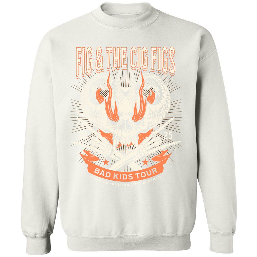 Fig and the Cig Figs, Dimension 20 Classic Unisex Sweatshirt - White - 12