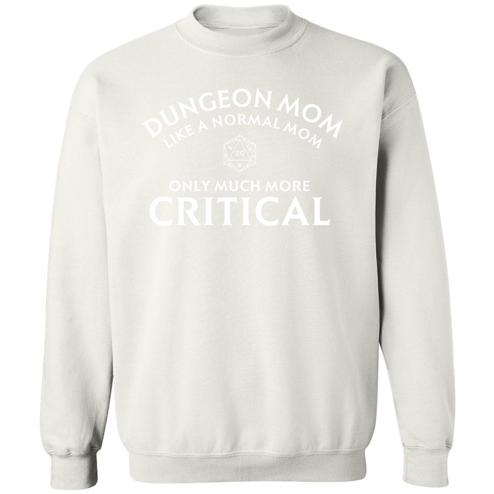 Dungeon Mom Normal Mom Classic Unisex Sweatshirt - White - 12