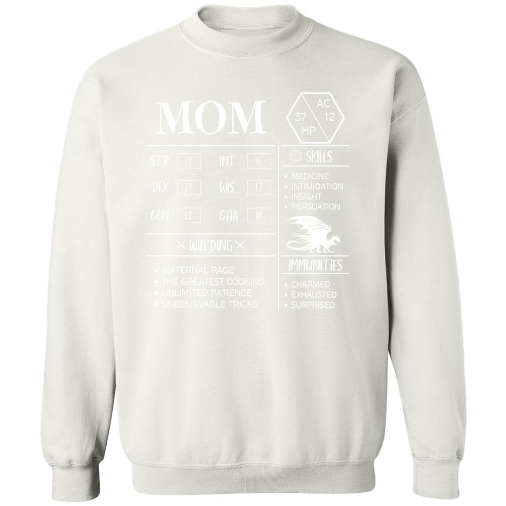 Mom Stats 2 Classic Unisex Sweatshirt - White - 12