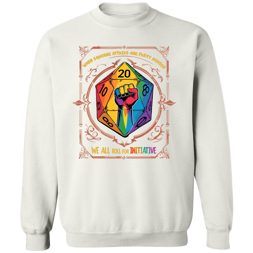Roll For Initiative Classic Unisex Sweatshirt - White - 12