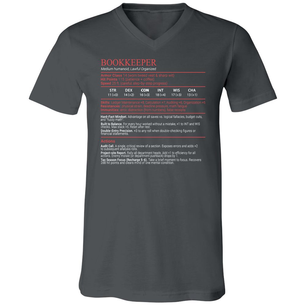 Bookkeepper Stats Block - Asphalt - 13