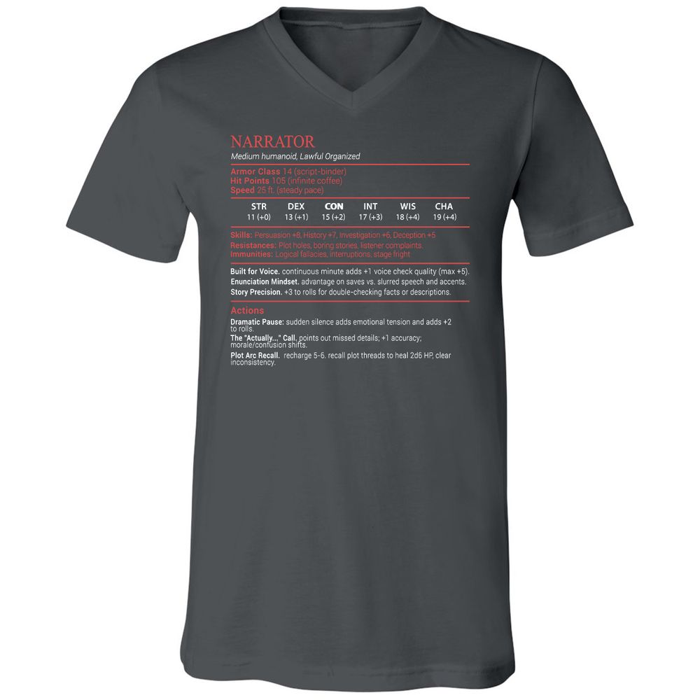 Narrator Stats Block - Asphalt - 13