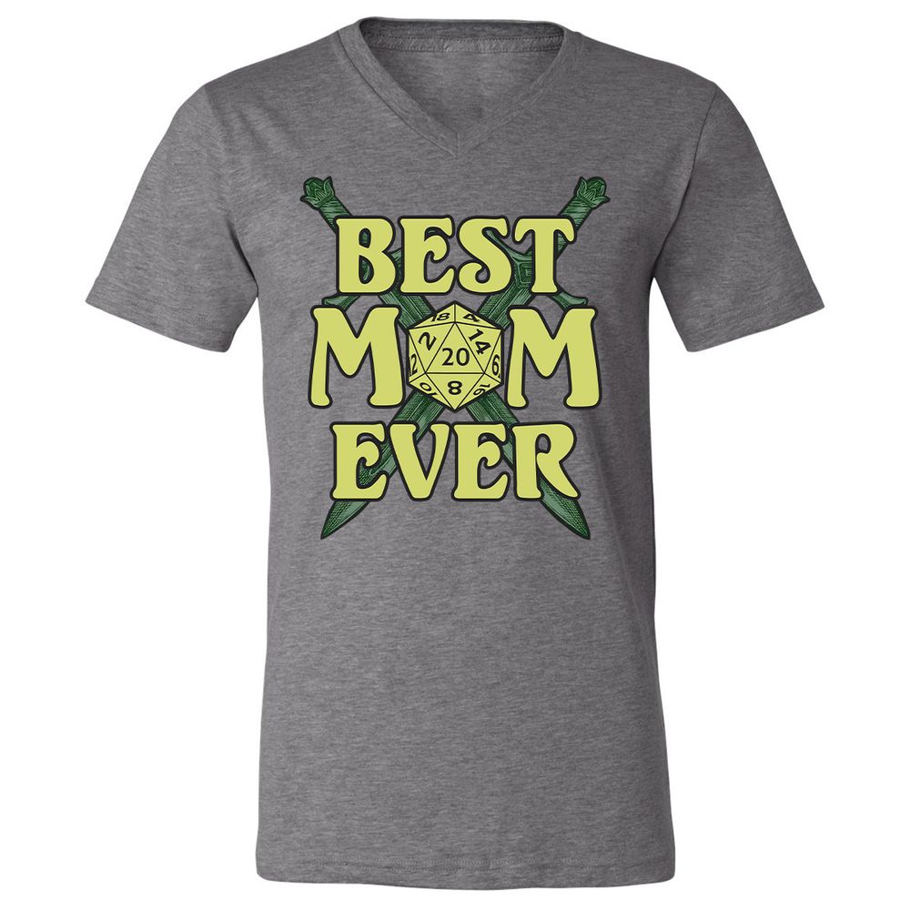 Best Mom Ever Unisex V-Neck T-Shirt - Deep Heather - 13