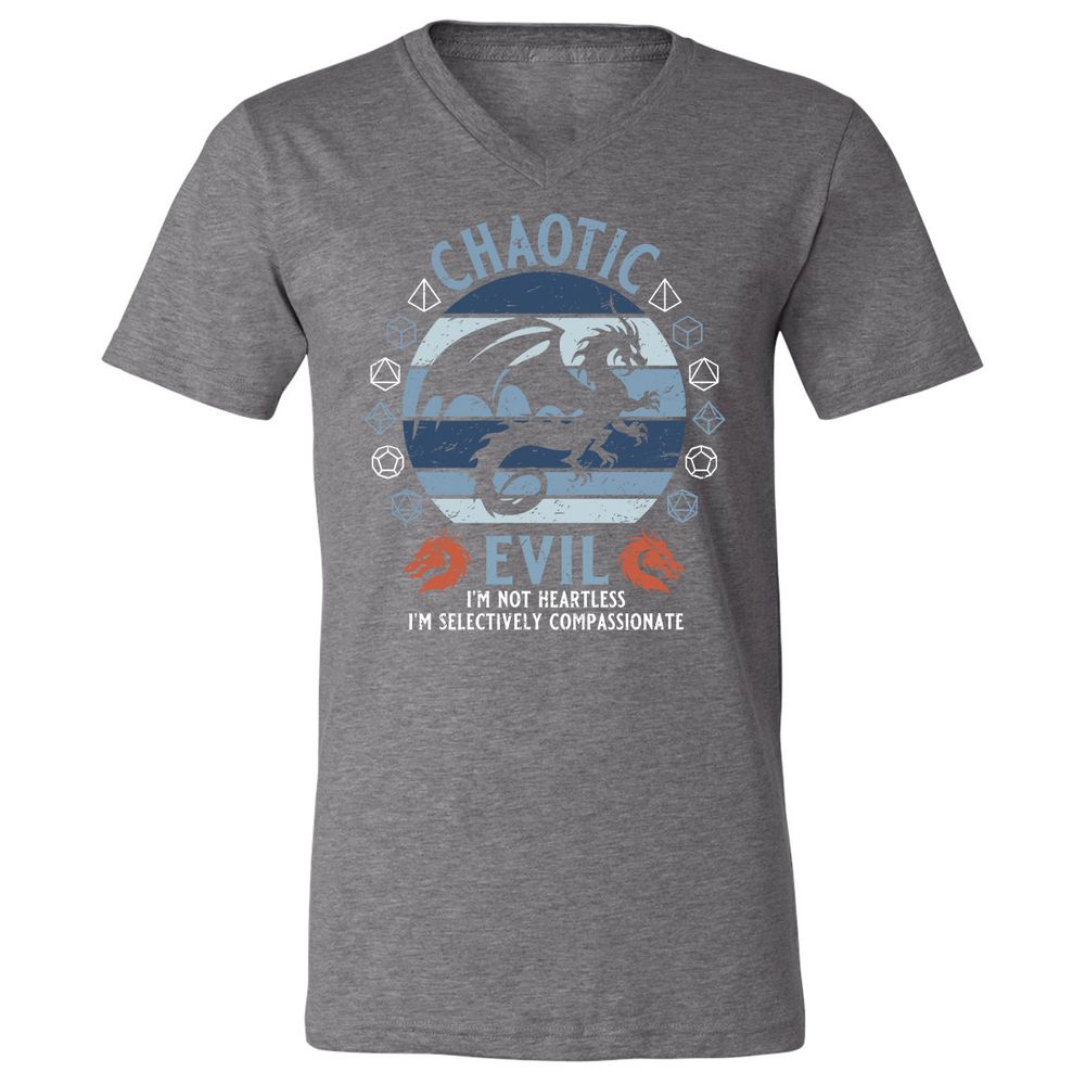 Chaotic Evil 2 Unisex V-Neck T-Shirt - Deep Heather - 13