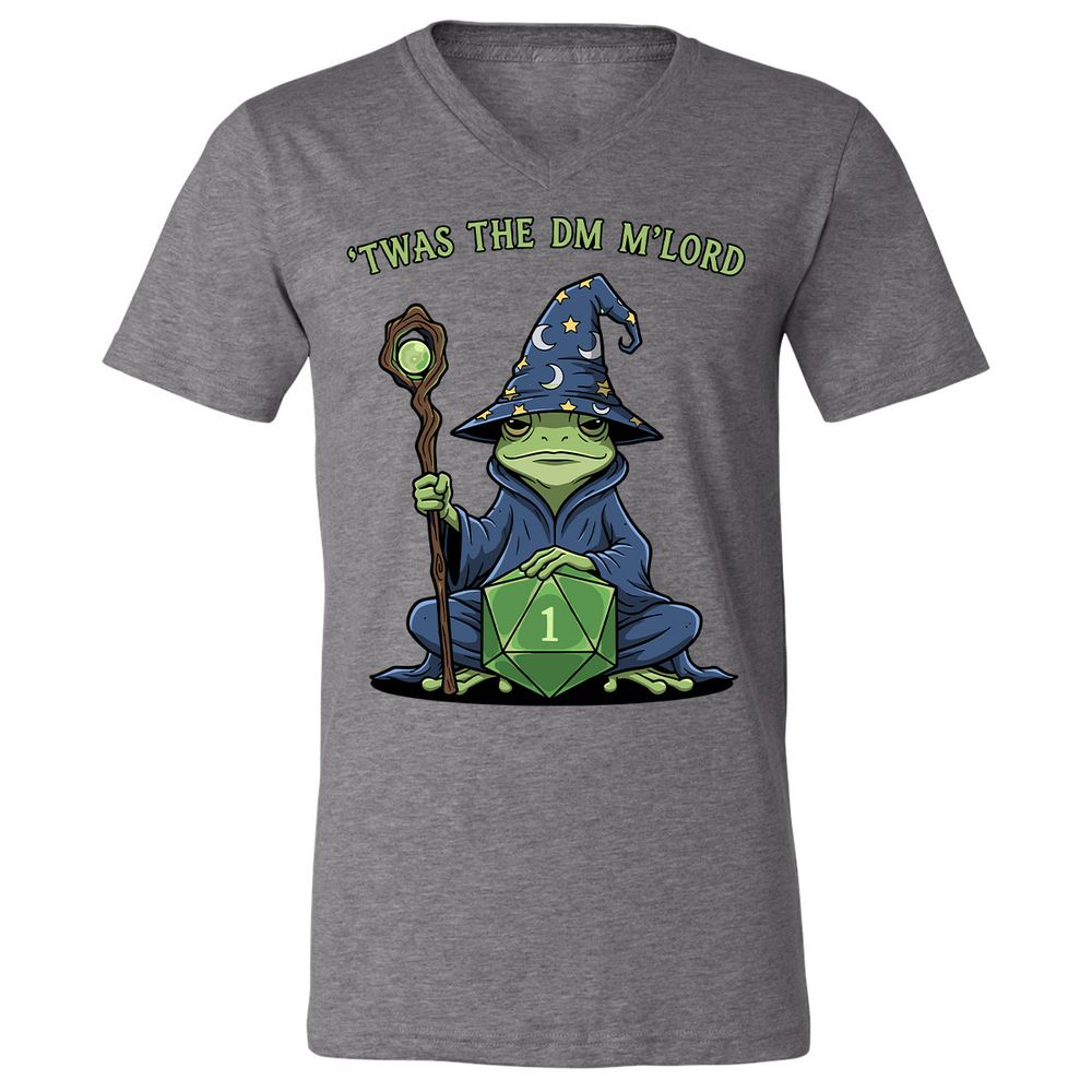 Twas the DM M’lord Unisex V-Neck T-Shirt - Deep Heather - 13