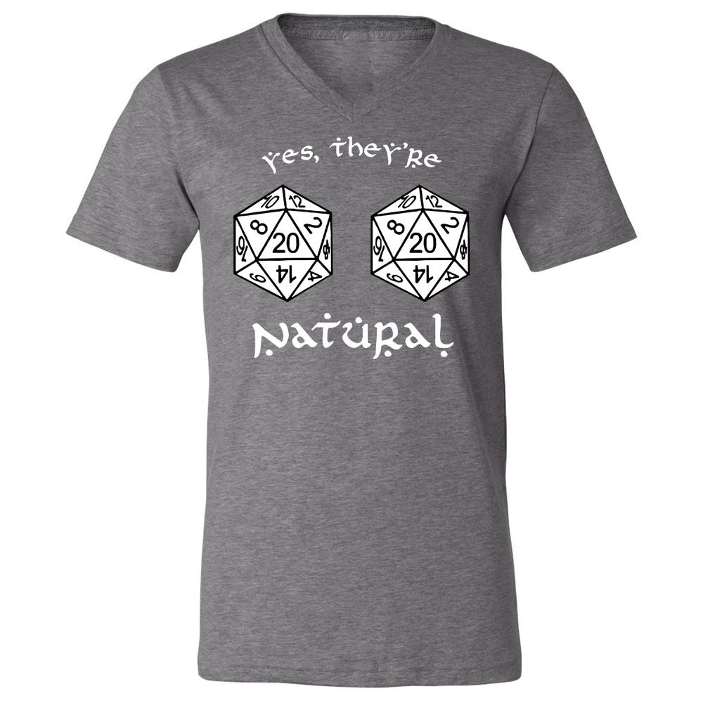 They Are Natural Unisex V-Neck T-Shirt - Deep Heather - 13