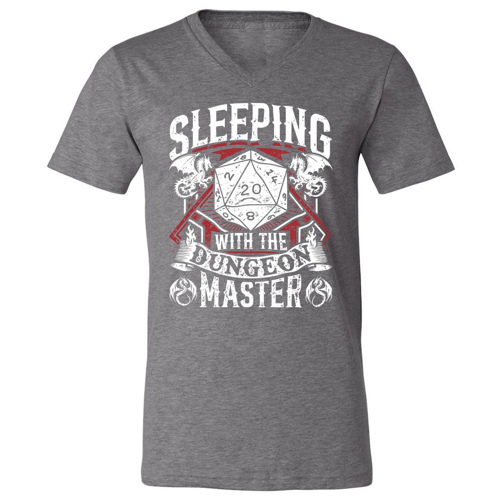 Sleeping With The DM Unisex V-Neck T-Shirt - Deep Heather - 13
