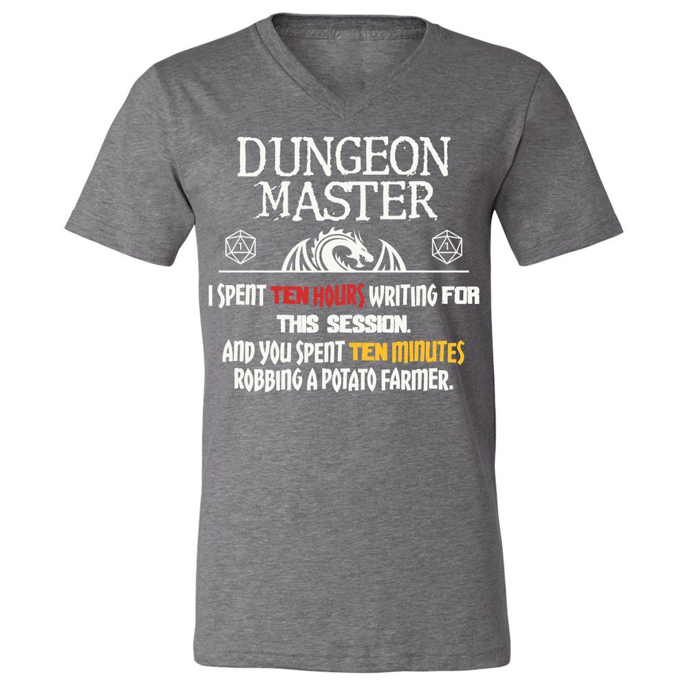 Dungeon Master Chaos Meme Unisex V-Neck T-Shirt - Deep Heather - 13