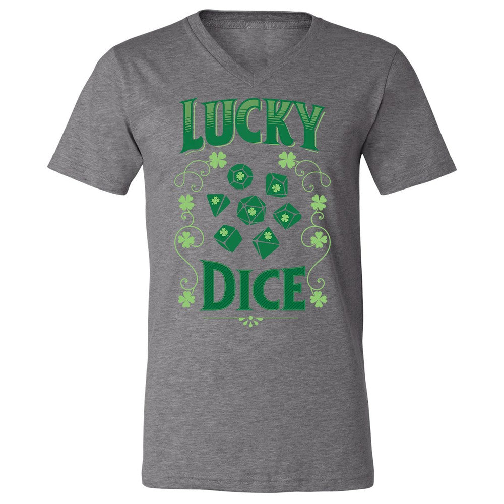 Lucky Dice Unisex V-Neck T-Shirt - Deep Heather - 13