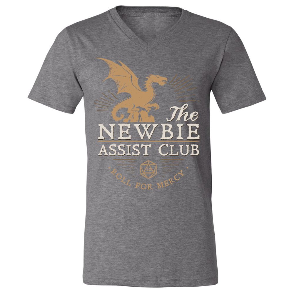 The Newbie Assist Club Unisex V-Neck T-Shirt - Deep Heather - 13