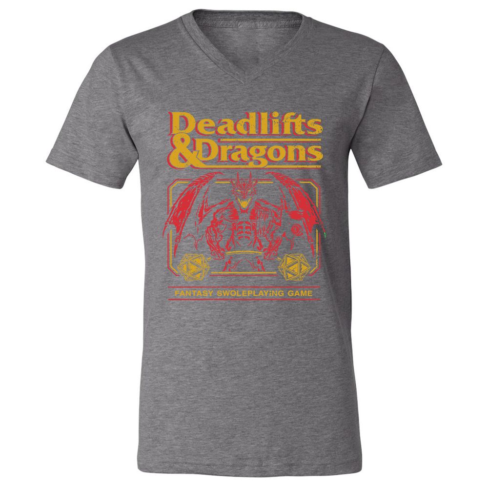 Deadlifts & Dragons - Deep Heather - 13