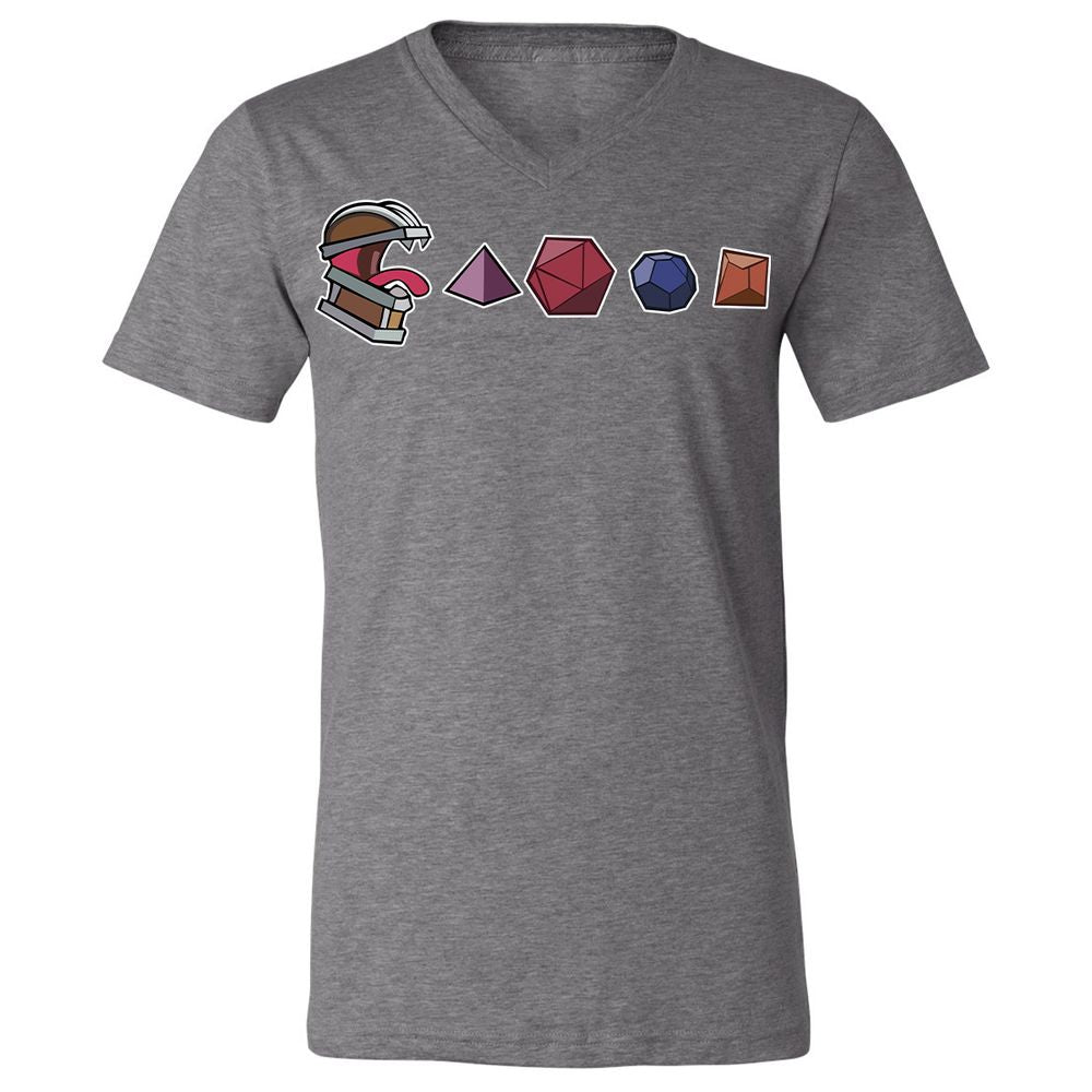 Mimic And Dices Unisex V-Neck T-Shirt - Deep Heather - 13