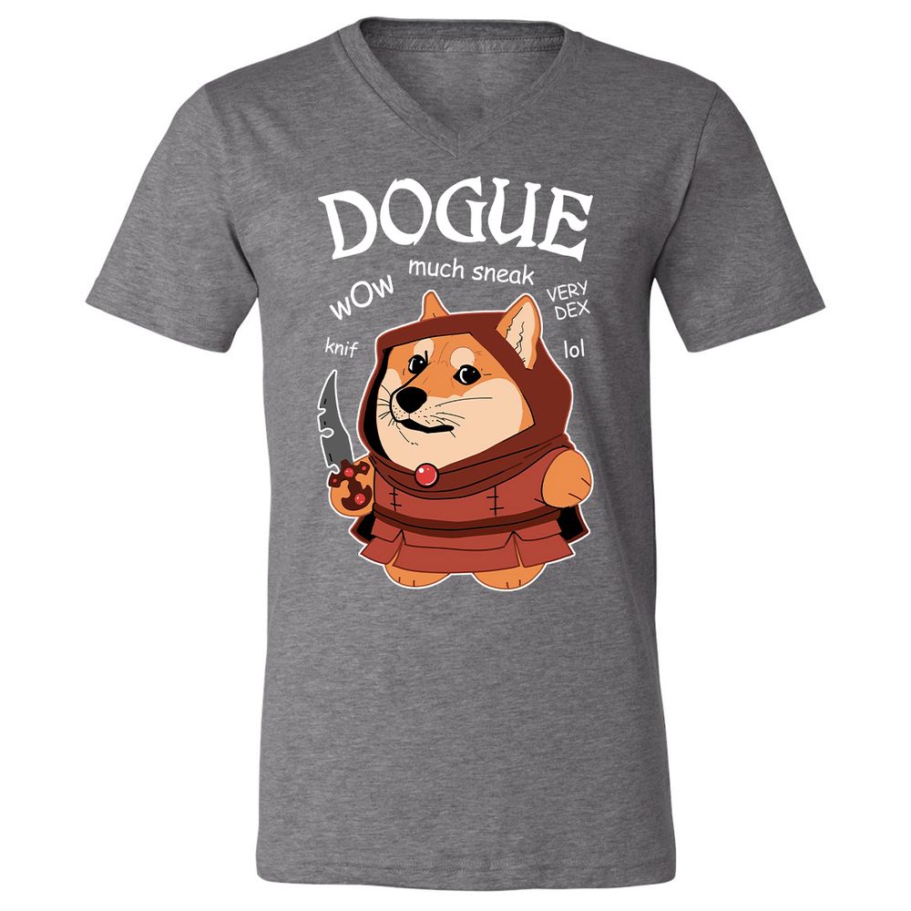 Dogue Class Unisex V-Neck T-Shirt - Deep Heather - 13