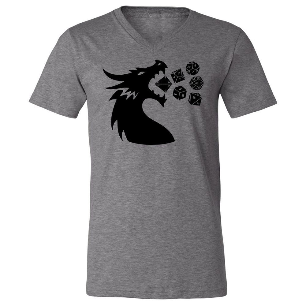 Pac And Dragon Unisex V-Neck T-Shirt - Deep Heather - 13