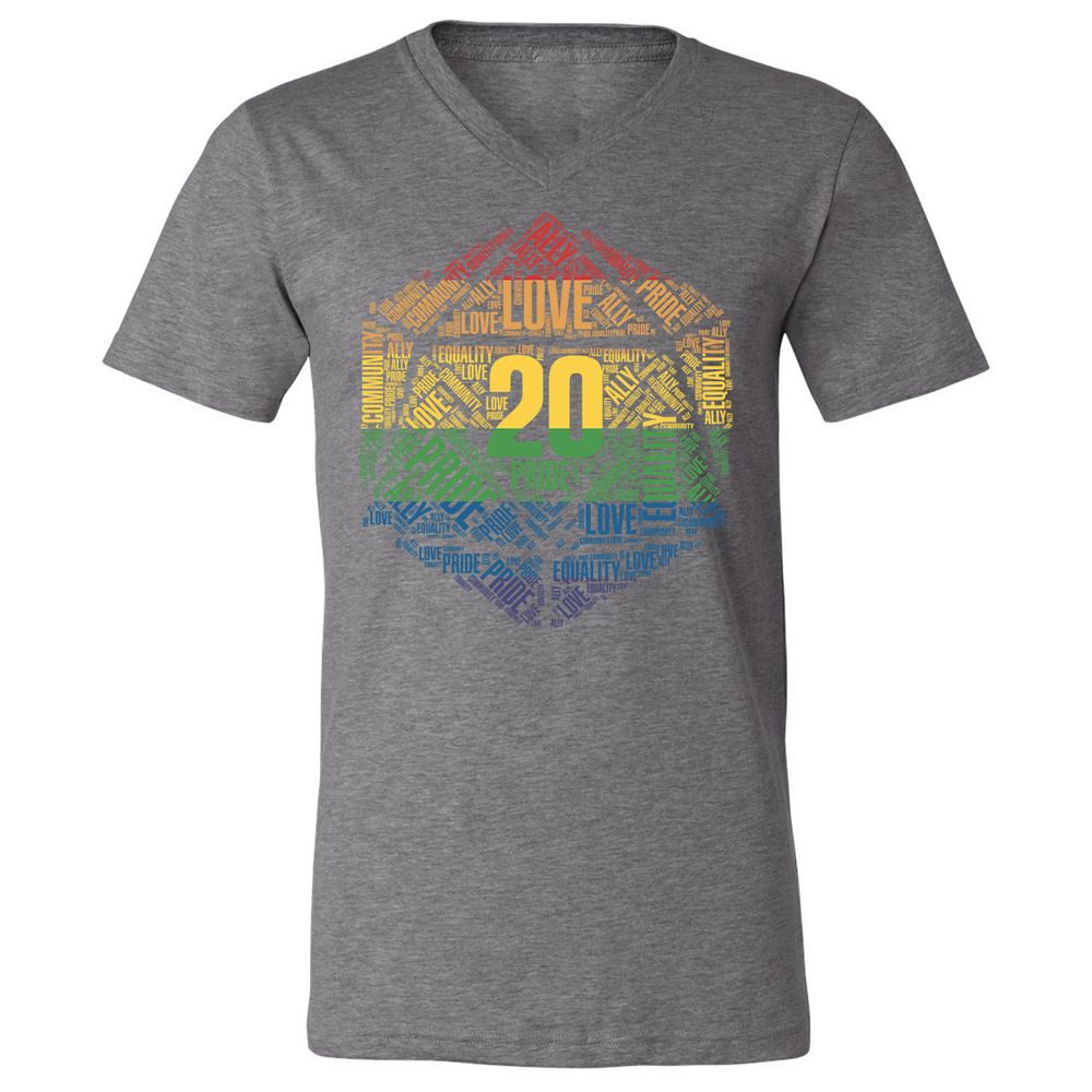 D20 Pride Unisex V-Neck T-Shirt - Deep Heather - 13