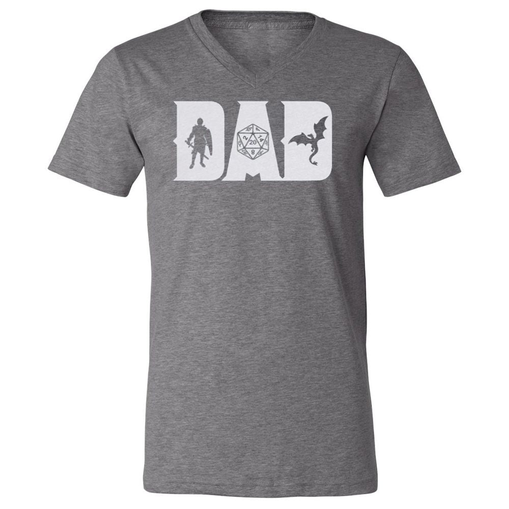 Dad Fathers Day Unisex V-Neck T-Shirt - Deep Heather - 13