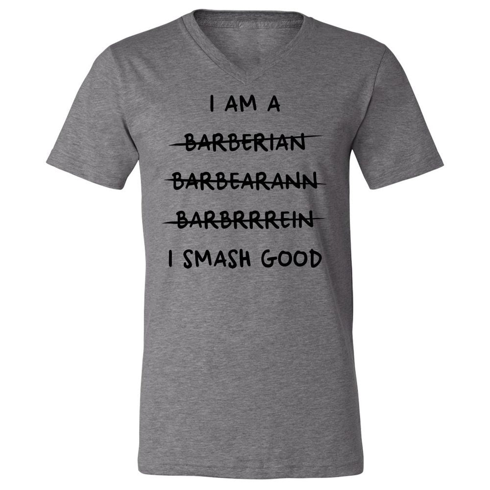 I Am A Barbarian Unisex V-Neck T-Shirt - Deep Heather - 13