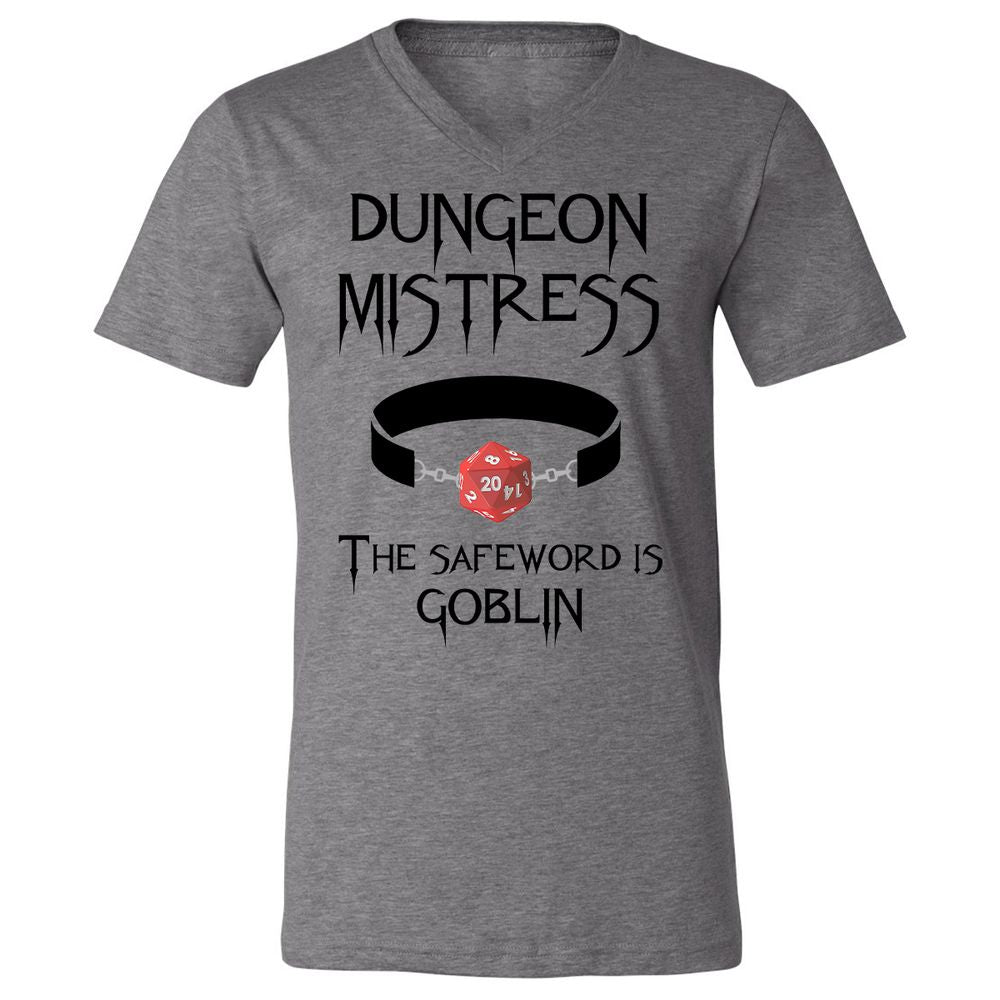 Dungeon Mistress Unisex V-Neck T-Shirt - Deep Heather - 13
