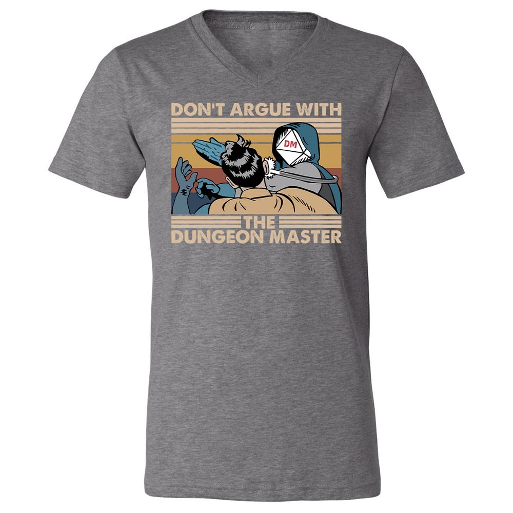 Don't Argue With The DM Unisex V-Neck T-Shirt - Deep Heather - 13