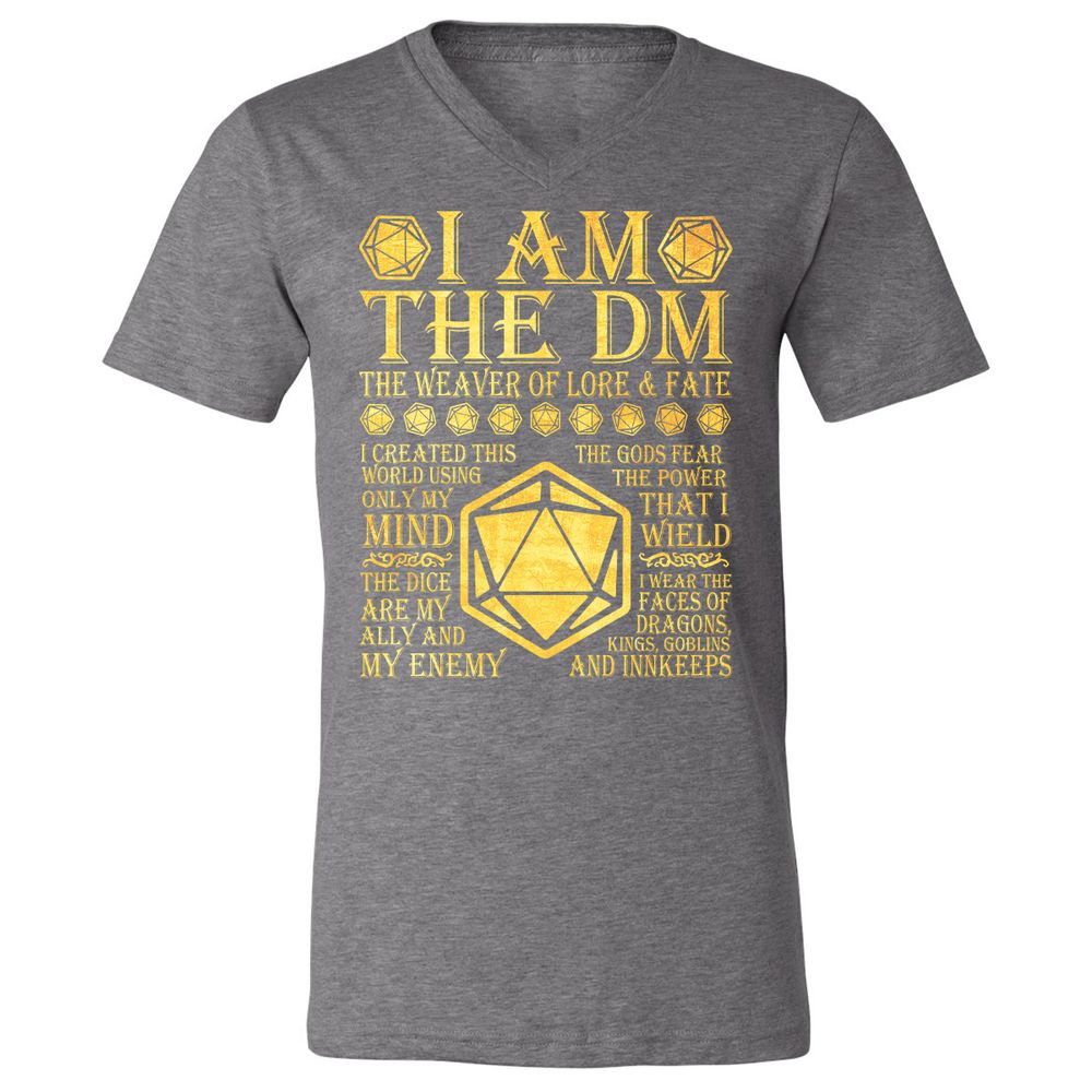 I Am The DM Unisex V-Neck T-Shirt - Deep Heather - 13