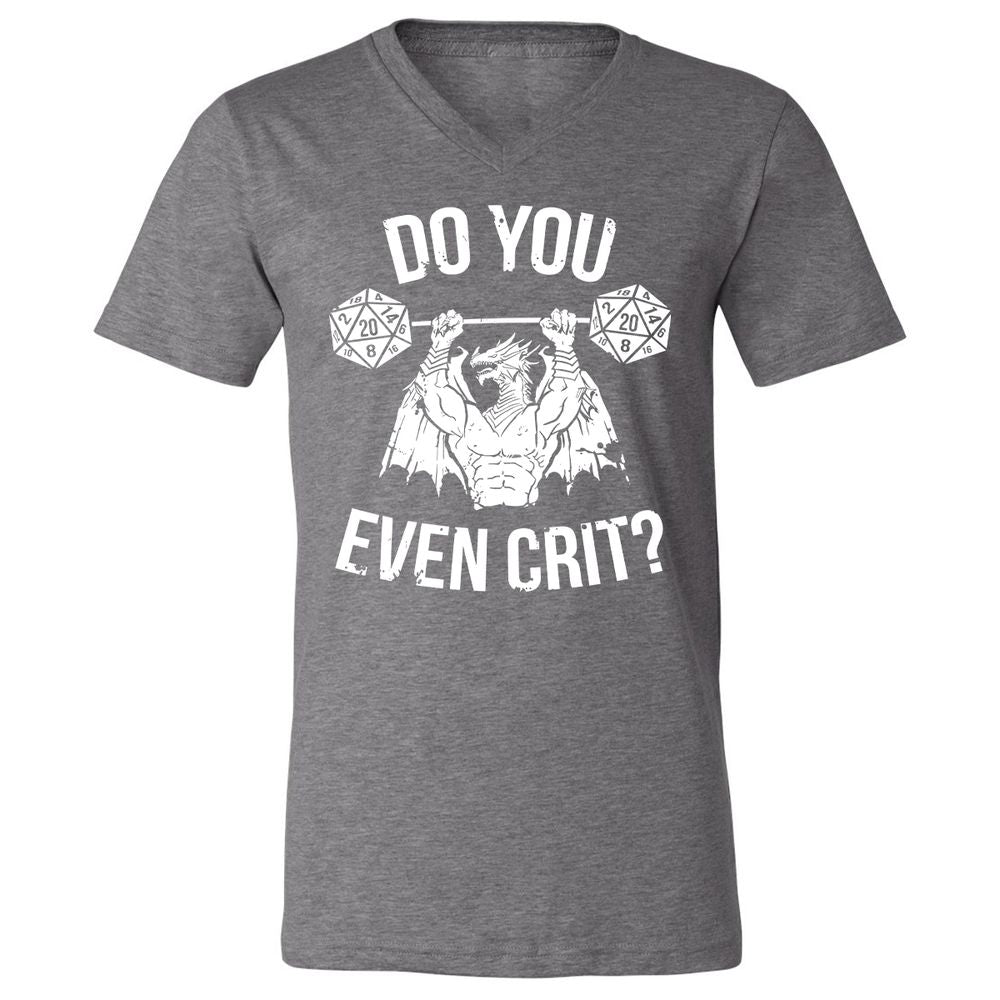 Do You Even Crit Unisex V-Neck T-Shirt - Deep Heather - 13