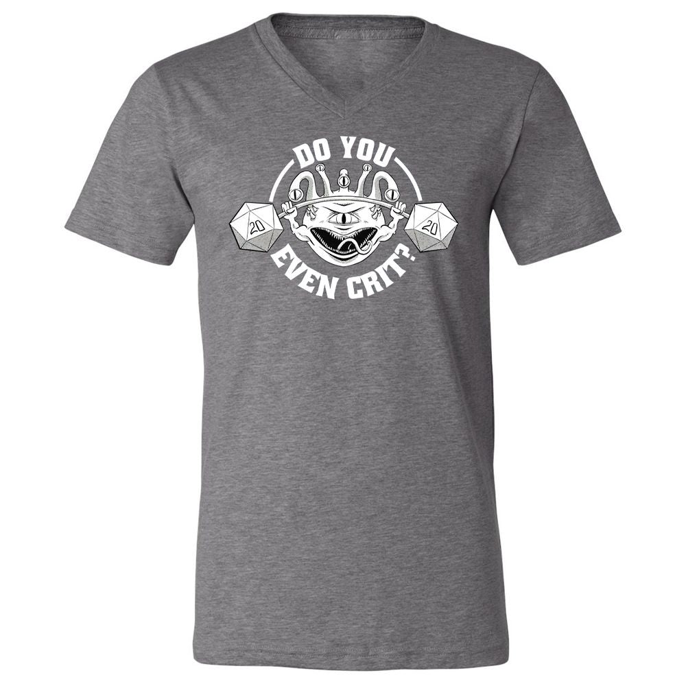 Do You Even Crit Unisex V-Neck T-Shirt - Deep Heather - 13