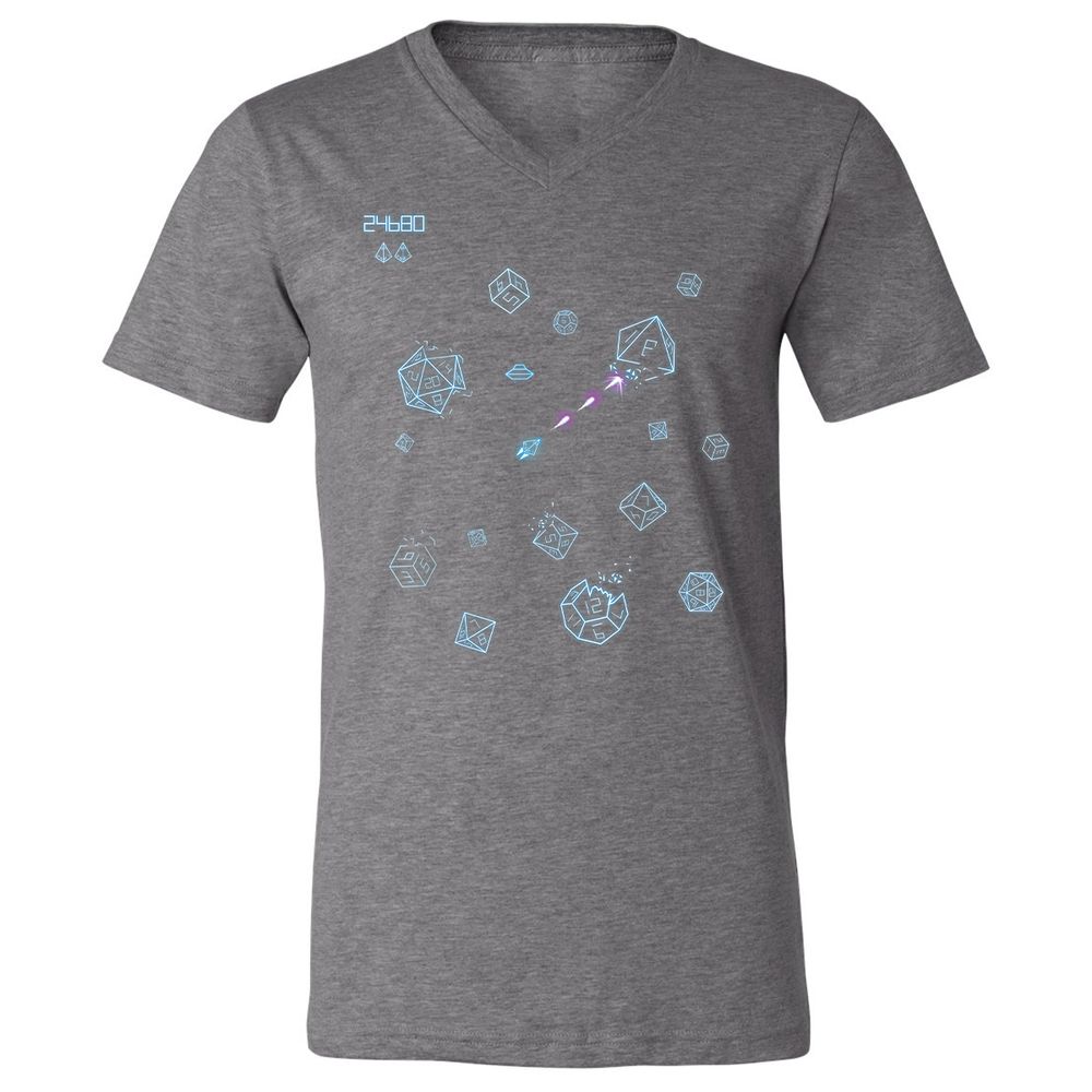 The Dices Game Unisex V-Neck T-Shirt - Deep Heather - 13