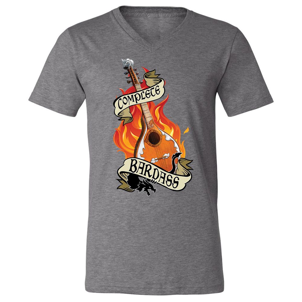 Complete Bardass Unisex V-Neck T-Shirt - Deep Heather - 13
