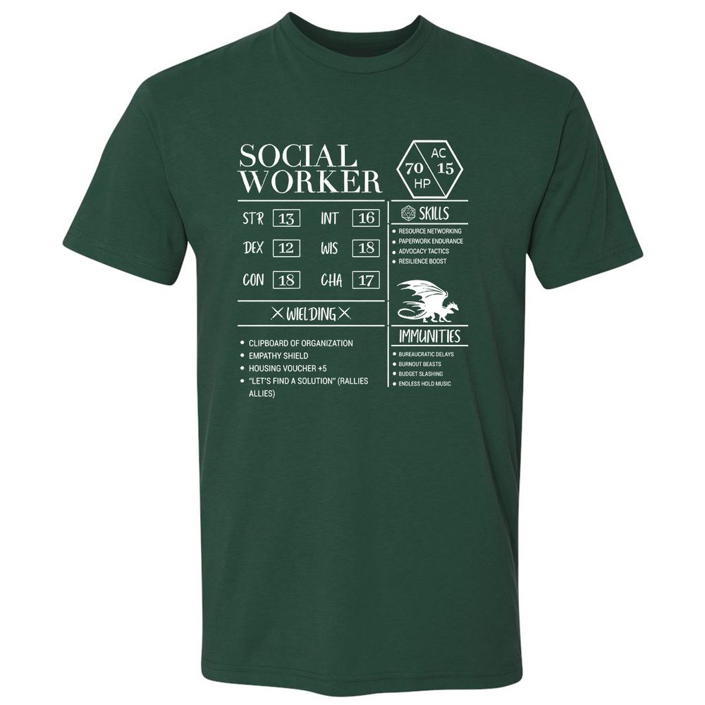 Social Worker New Premium Unisex T-Shirt - Forest Green - 13