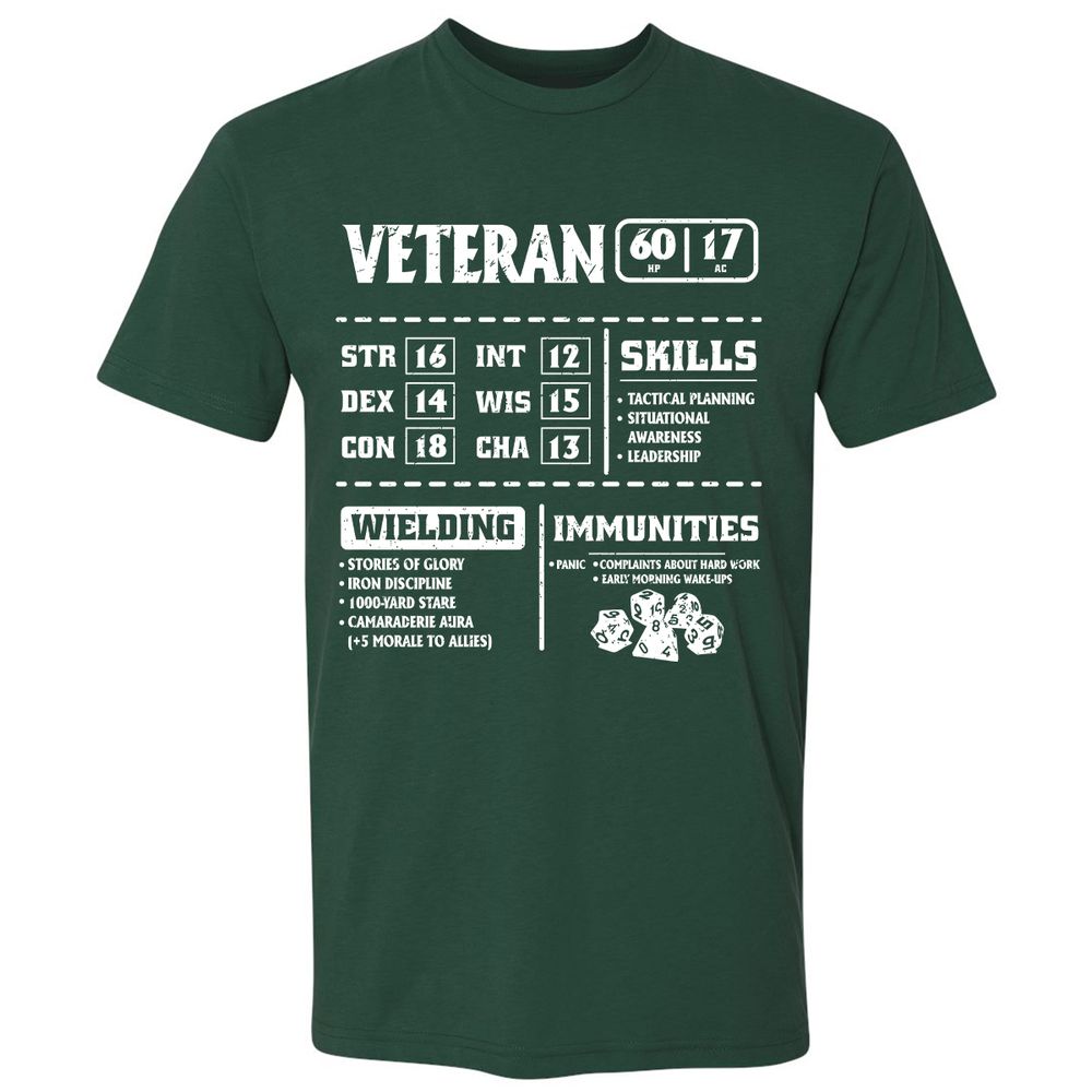 Veteran New Ver. Premium Unisex T-Shirt - Forest Green - 13