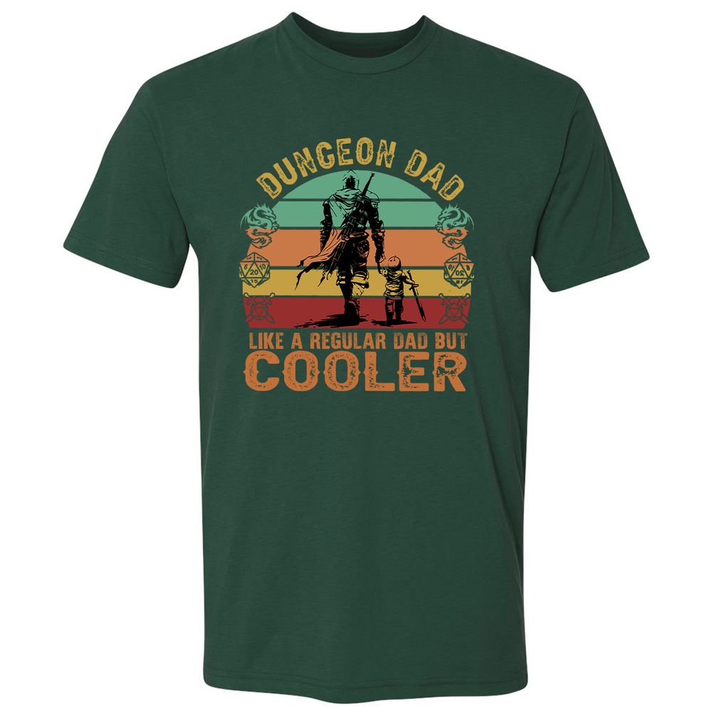 Dungeon Dad Like A Regular Dad Premium Unisex T-Shirt - Forest Green - 13