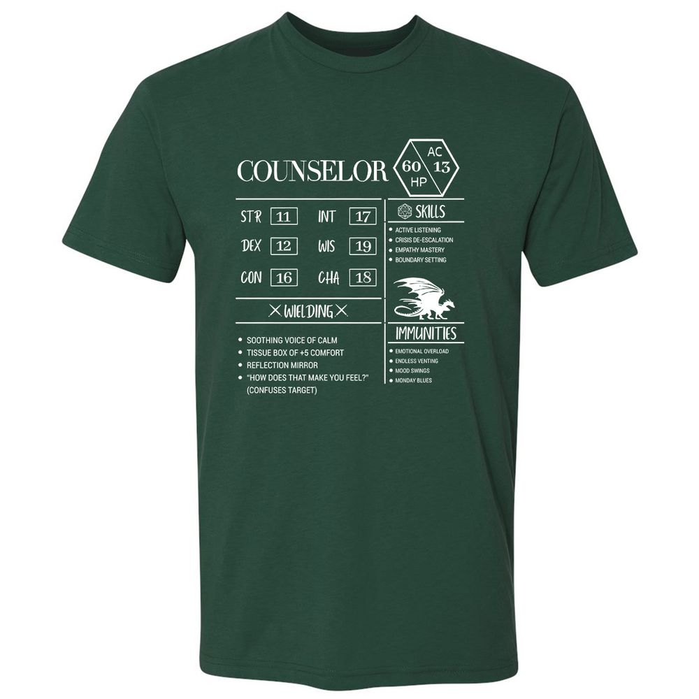 Counselor New Premium Unisex T-Shirt - Forest Green - 13