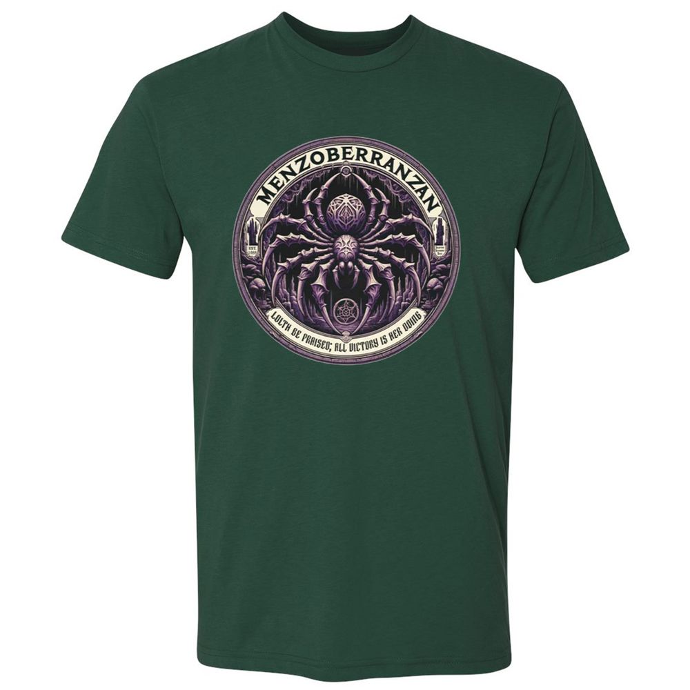 Menzoberranzan Lolth Be Praised Premium Unisex T-Shirt - Forest Green - 13
