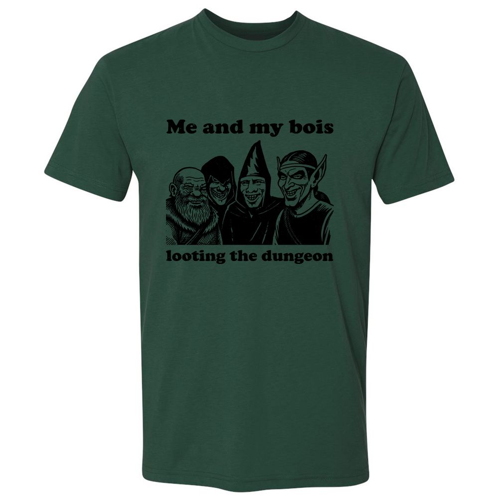 Me and my bois looting the dungeon Premium Unisex T-Shirt - Forest Green - 13