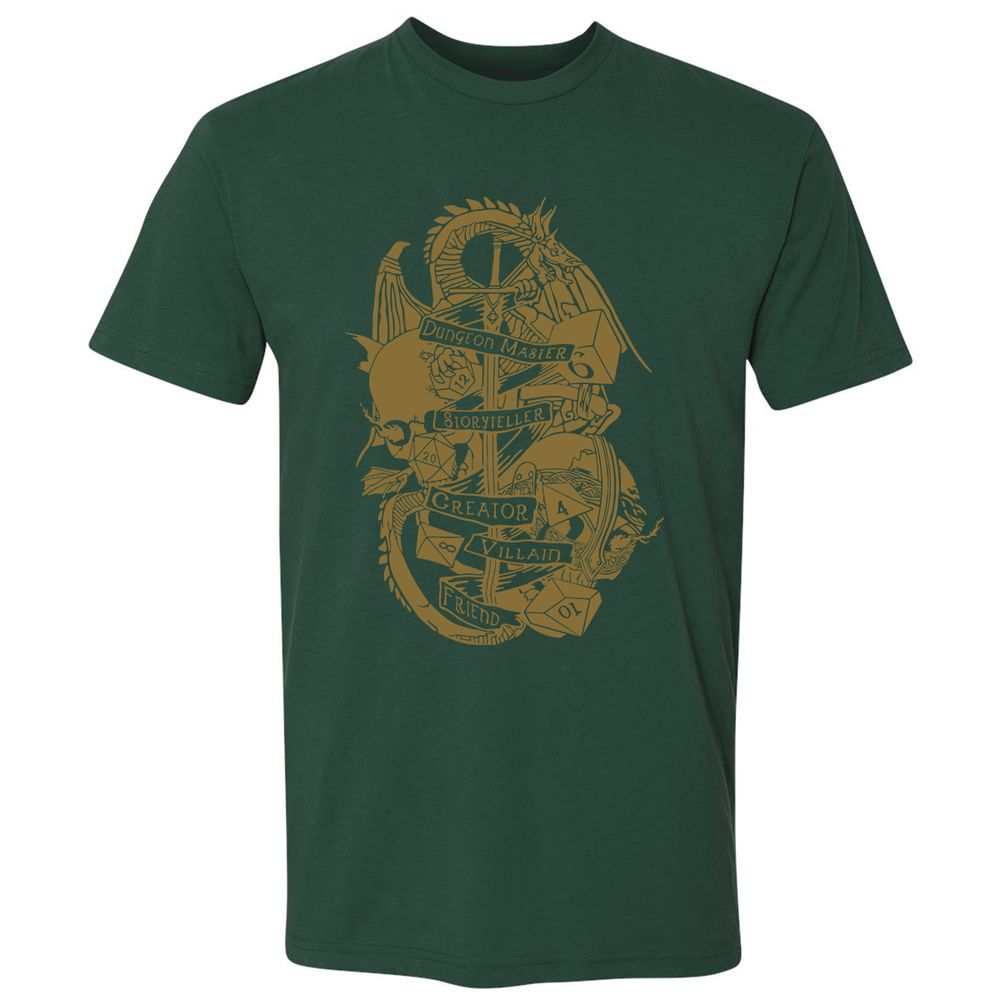 Dungeon Master Dragon Premium Unisex T-Shirt - Forest Green - 13
