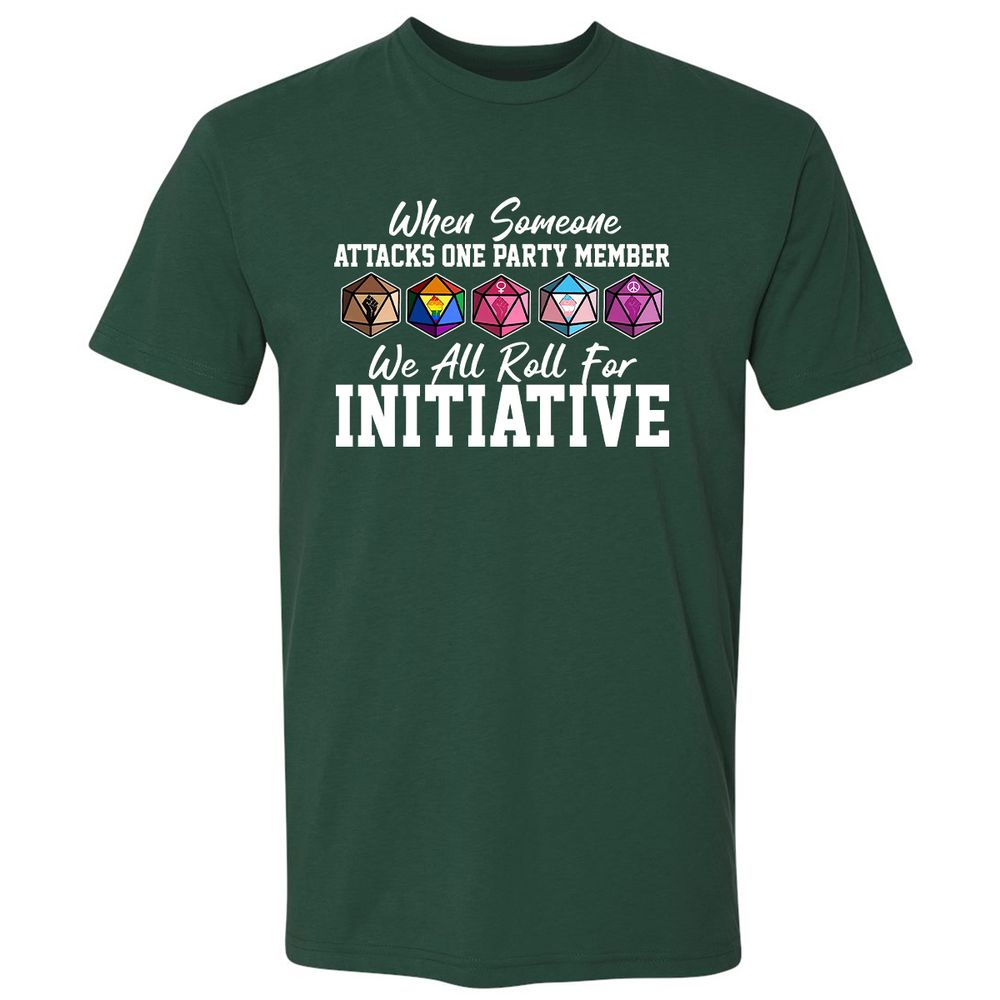 LGBT Roll For Initiative Premium Unisex T-Shirt - Forest Green - 13