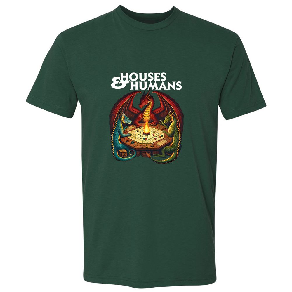 Houses & Humans Premium Unisex T-Shirt - Forest Green - 13
