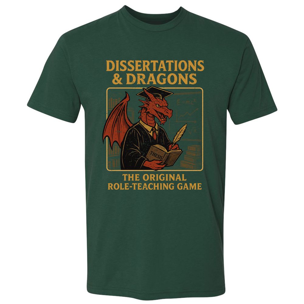 Disserations & Dragons Premium Unisex T-Shirt - Forest Green - 13
