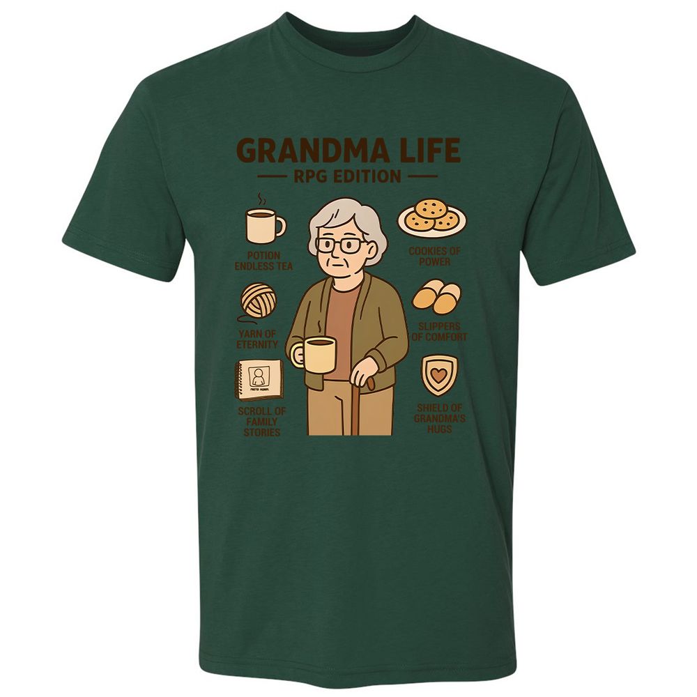 Grandma Life RPG Edition Premium Unisex T-Shirt - Forest Green - 13