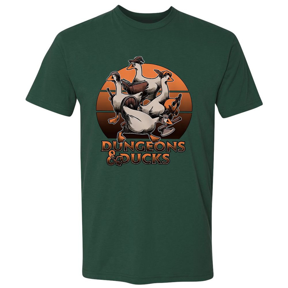 Dungeons And Ducks Premium Unisex T-Shirt - Forest Green - 13